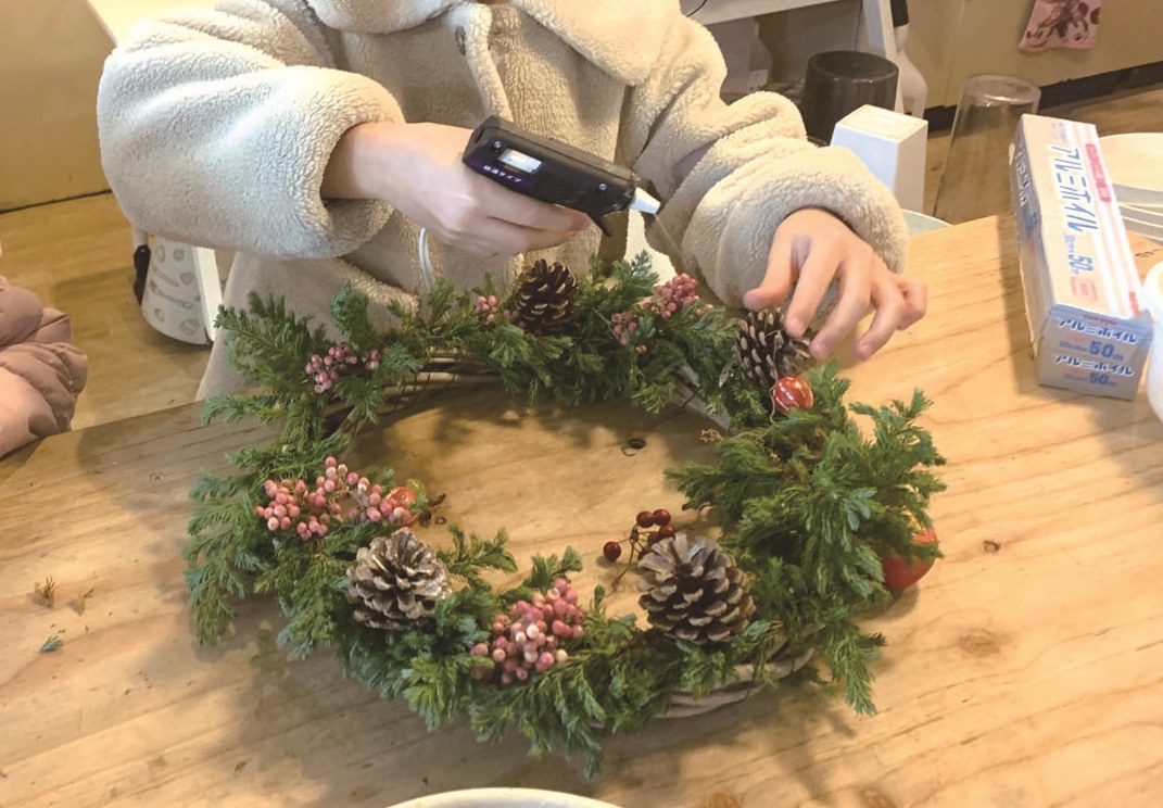 手作りクリスマスリース教室
